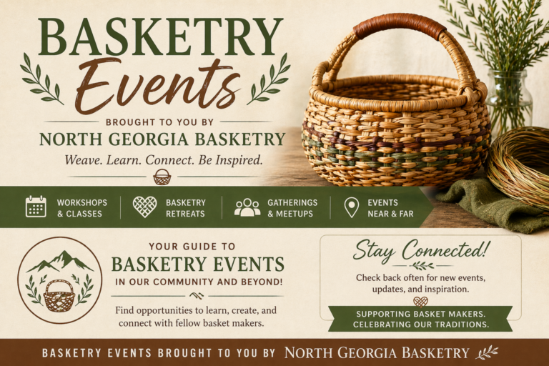 Basketry events and community engagement information.