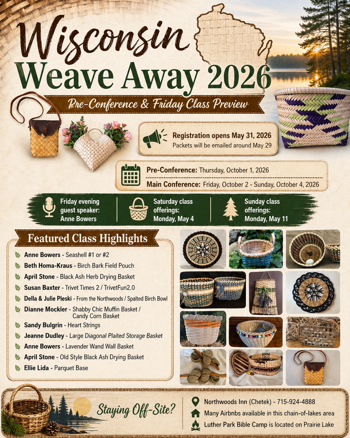 Wisconsin Weave Away 2026 Basket Weaving Conference